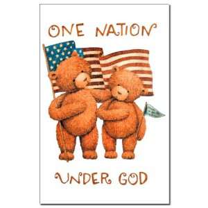   Print One Nation Under God Teddy Bears with US Flag: Everything Else