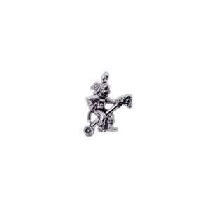  Sterling Silver Girl Riding A Stick Horse Charm 