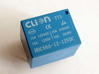 10 Clion Mini Miniature PCB Relay 12V SPDT ~125VAC/15A 28VDC/10A 