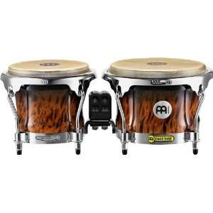   Wood Bongo Set Brown Burl 7 Inch And 8 1/2 Inch: Musical Instruments
