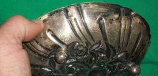 1880 S. KIRK & SON STERLING SILVER REPOUSSE BERRY BOWL VICTORIAN TABLE 