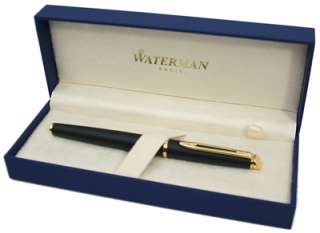 Waterman Hemisphere Fountain Pen, Matte Black/GT, F Nib  
