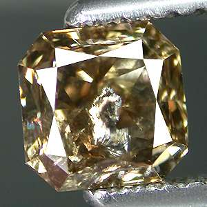05cts Champagne Radiant Cushion Loose Natural Diamond  
