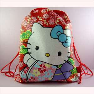 Hello Kitty Japan Kimono Draw String Pouch Backpack Bag  