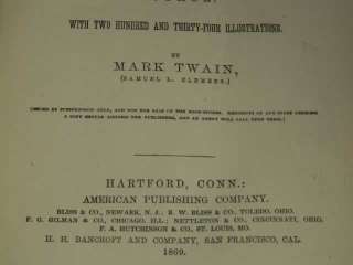 MARK TWAIN INNOCENTS ABROAD 1869 first edition restored beautiful copy 