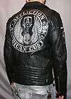 NEW Affliction American Customs REBORN Leather Jacket Black mens sz XL