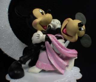 Mickey Mouse Wedding Cake Topper LOT Glasses Knife set  
