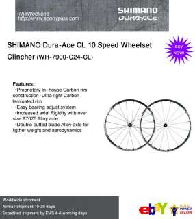 Shimano Dura Ace 7900 WH 7900 C24 CL 10 SPD Wheelset Clincher Road 