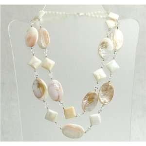 Brilliant Shell Double Strand 16 Necklace Everything 