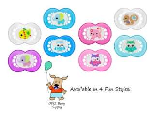   Silicone Orthodontic Pacifiers 6+ 4 Fun Styles 845296026040  