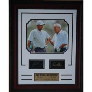 Arnold Palmer & Tiger Woods Engraved Signature Frame