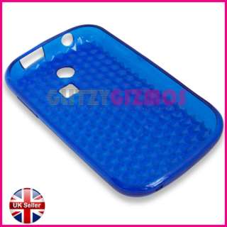 BLUE SILICONE GEL CASE COVER FOR SAMSUNG CHAT 335 S3350  