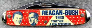 Reagan Bush Jugate 1980 Election Pocket Knife  