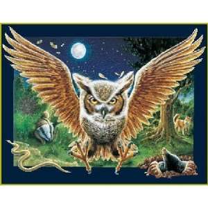  Glow in the Dark Zone Great Horned Owl Jigsaw Puzzle 100pc 