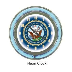 United States Navy 18 inch Neon Clock:  Sports & Outdoors