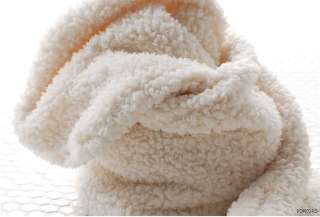 NWT Long Winter Faux Lamb Fur Wool Blend Cashmere Women Scarf Scarves 