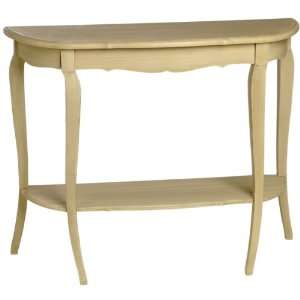 CREAM WOODEN OVAL CONSOLE TABLE   SHABBY / COUNTRY CHIC BY CAAB LIVING 