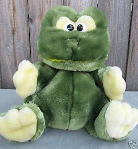 Snuggie Toy Sitting FROG Plush HAND PUPPET 9 tall CUTE  