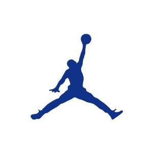  Basketball Jordan medium 7 Tall BLUE vinyl window decal 