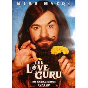 The Love Guru Original 27x40 Double Sided Movie Poster   Not A Reprint