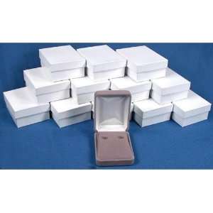   Gray Velvet Pendant Earring Boxes Gift Case Displays