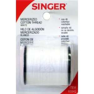   Singer Mercerized Cotton White Size 40 Thread (3 Pack)
