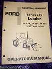 FORD NEW HOLLAND 445A 545A LOADER TRACTOR 745 LOADERS OPERATORS MANUAL 
