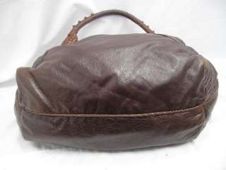 Fendi Burnt Brown Leather Woven Strap Spy Bag 511  
