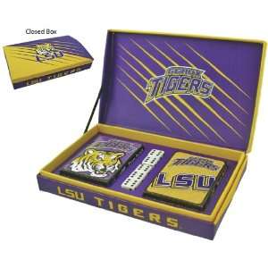   LSU Tigers NCAA Gift Box Set (playing Cards & Dice)