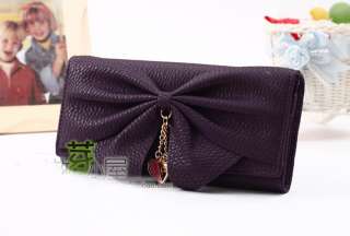 new fashion lady women big bow style purse long clutch wallet bags 