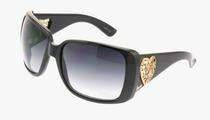 GUCCI Sunglasses Gucci 3058 Sunglasses Black D28jj gold heart  