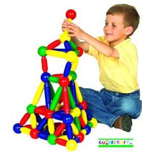   144 Piece Magnetic Building Block Set by Guidecraft: Toys & Games