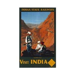   India, Indian State Railways Giclee Canvas:  Home & Kitchen