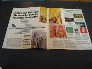 1965 Miracle Whip Ad Win MGB Car Traveler Atlas Boat  