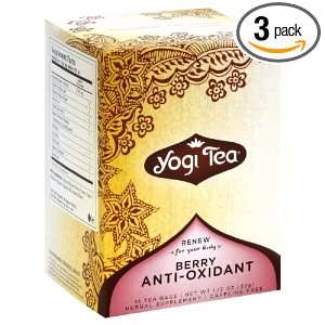 Yogi Tea Berry Anti Oxidant, 1.1200 ounces (Pack of3)