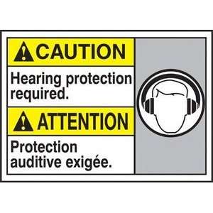   HEARING PROTECTION REQUIRED (W/GRAPHIC) Sign   10 x 14 .040 Aluminum