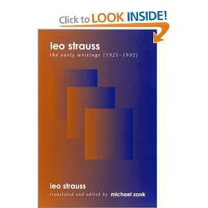   of Leo Strauss) (9780791453292) Leo Strauss, Michael Zank Books