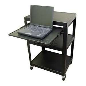  Buhl Steel Audio Visual Cart With Pull Out Shelf: Home 