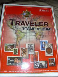 STAMPS TRAVELER STAMP ALBUM H. E. HARRIS & CO. WORLD POSTAGE STAMPS 