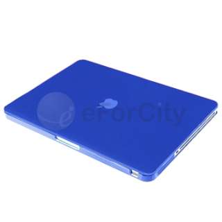4in1 Accessories Clear Dark Blue Hard Case Cover For Macbook Pro 13 
