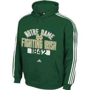   Dame Fighting Irish adidas Green 3 Stripe Hoodie: Sports & Outdoors