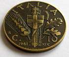Italy 10 centesimi 1941 R coin KM#74a nice grade IT 35
