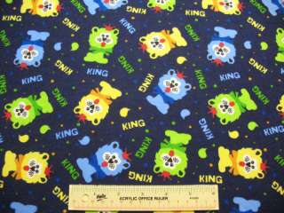 LIONS KING Cotton Kids Flannel Fabric 2 3/4 Yds (G)  