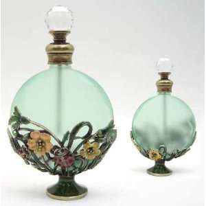  Glass Perfume Bottle Glass Floral Design Lady Bug