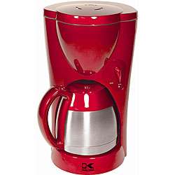 Kalorik Red 8 cup Coffee Maker and Thermoflask Jar  