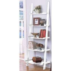 tier White Leaning Ladder Book Shelf  Overstock