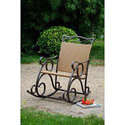 Valencia Resin Wicker/ Steel Frame Rocking Chair  Overstock