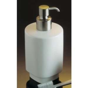  Gedy 1081 M2 White Ceramic Round Soap Dispenser with 