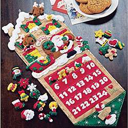 Santas Toy Shop Advent Calendar Applique Kit  Overstock