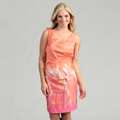 Ceces New York Womens Orange/ Fuchsia Ruched Dress Was 